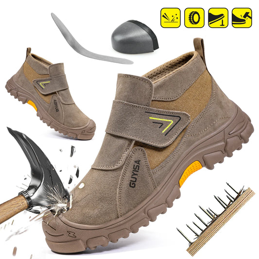 Men's work shoes welder series four-season mid-top
