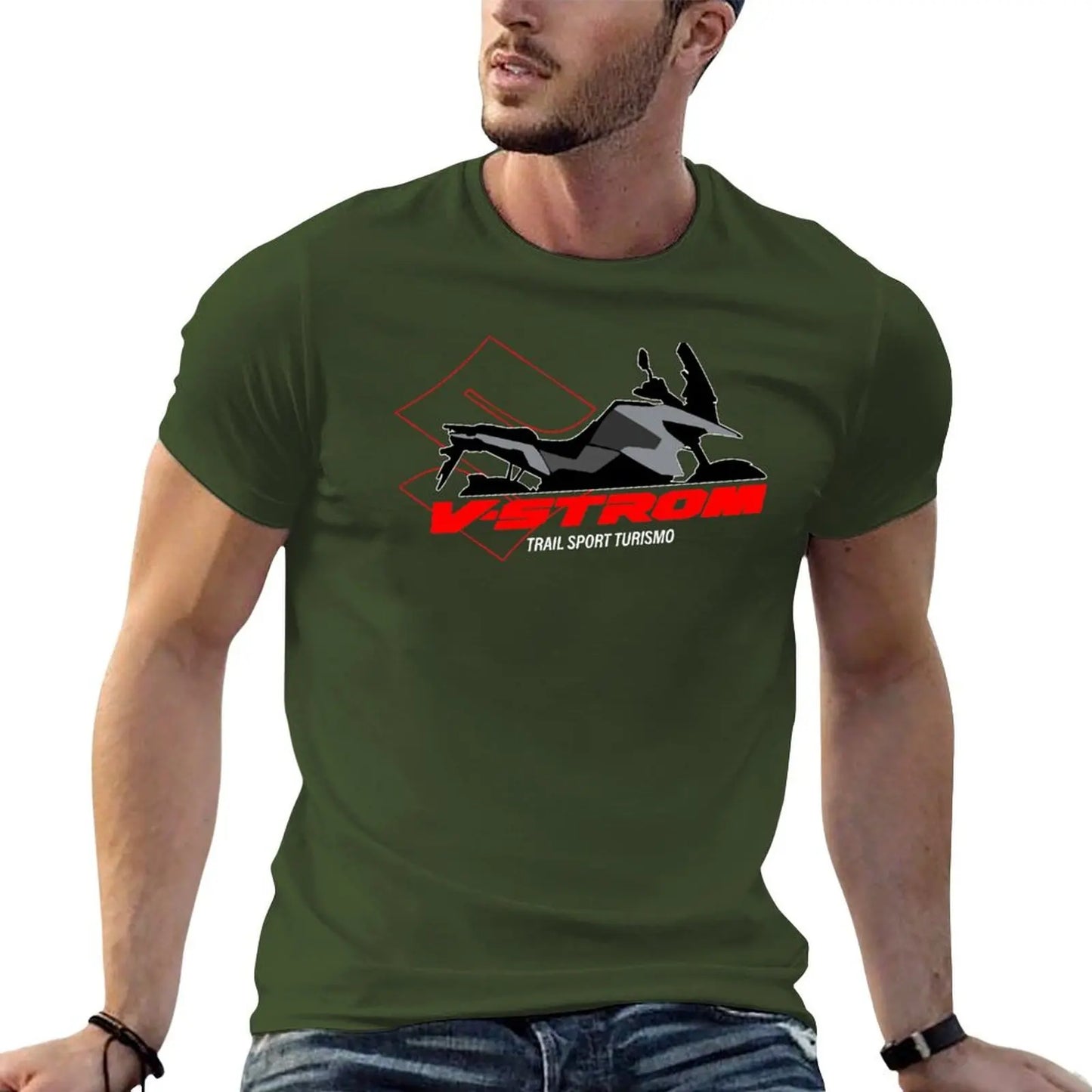 VSTROM TOURISM RED T-Shirt hippie clothes for a boy anime clothes cheap stuff vintage t shirt men