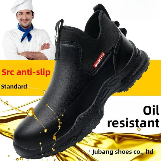 Men's Work Shoes Non Slip Oil Resistant Chef Shoes Suitable Seasons Lightweight and Comfortable with A Soft Sole That Not Tiring