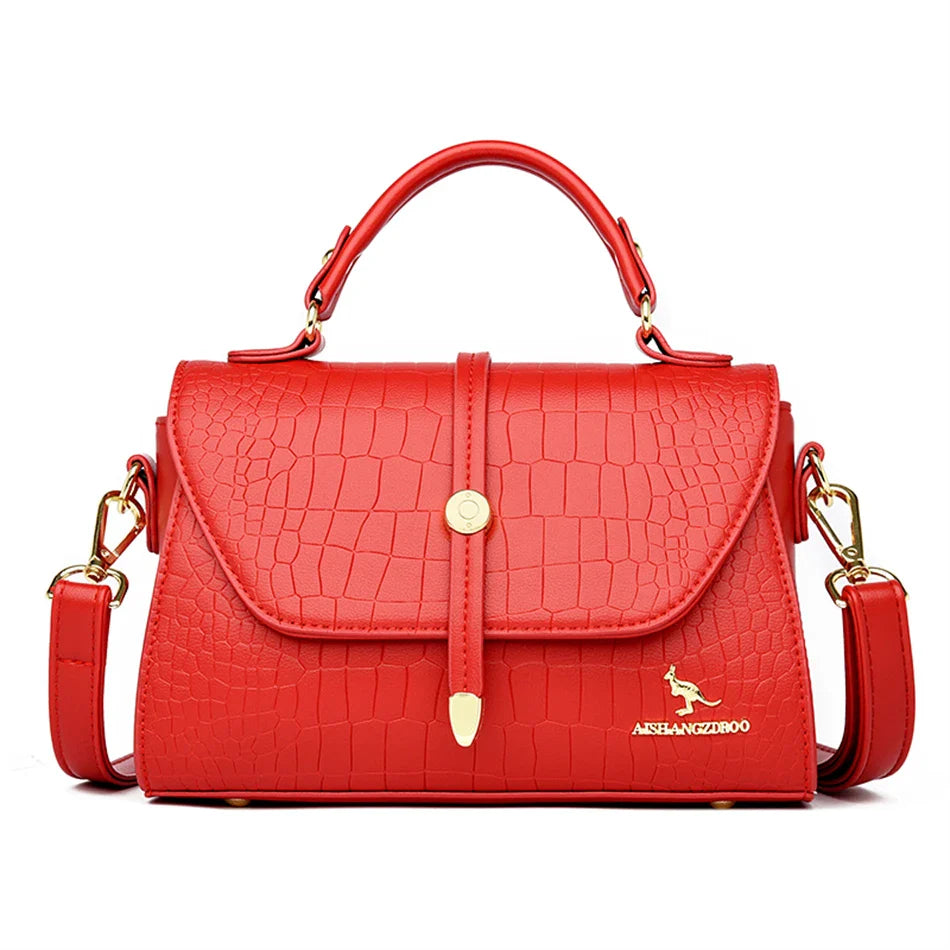 2024 Brand Crocodile Leather Crossbody Bags for Women Female Shoulder Messenger Sac Luxury Designer Ladies Handbags and Purses