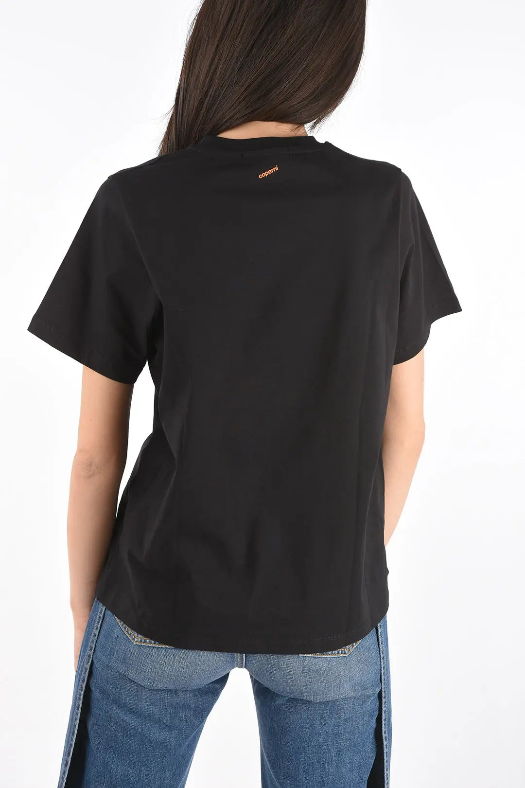 Women'S Golden Cherry Print Short Sleeve Stylish Round Neck Perfect for Spring Outfits Cherry Themed Items Aesthetic Clothes