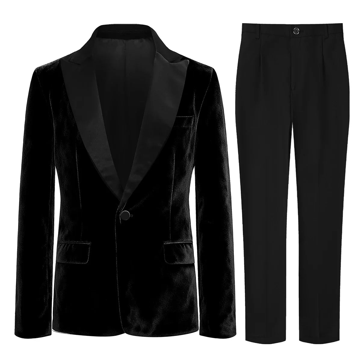 Boys Tuxedo Velvet Blazer Kids Suit Red Christmas New Year Party Gift Clothes Fromal Black Xmas Birthday Wedding Outifit
