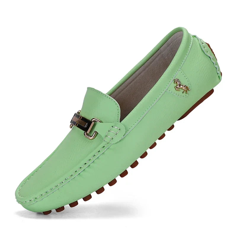 Shoes Men Handmade PU Leather Loafer Casual Driving Flats Slip-on Shoes Luxury Comfy Moccasins White Loafers Shoes for Men
