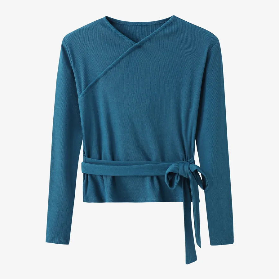 woman clothes thicken ribbing closed-fit wrap tops + Satin Adjustable straps dress (ship out in 1 day)
