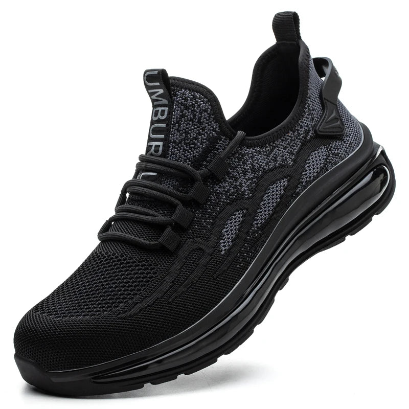 Women Lightweight Safety Shoes Casual Cushioned Work Sneakers Steel Toe Shoes Construction Safety Boots Anti-smash Work Shoes