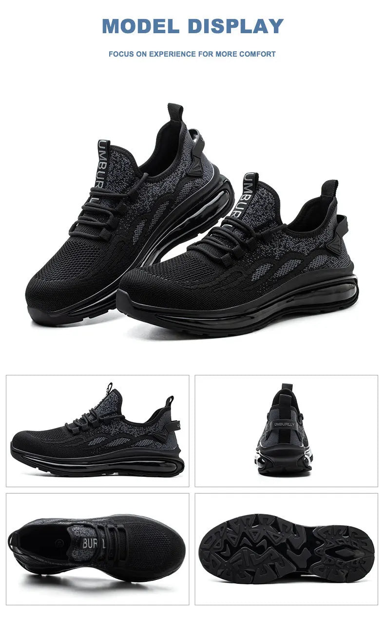 Women Puncture Proof Sport Work Sneakers Breathable Steel Toe Safety Shoes For Work Safety Boots Construction Security Boots