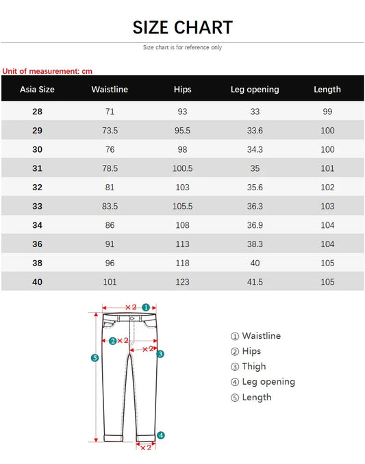 Classic Style Men's Wine Red Jeans Fashion Business Casual Straight Denim Stretch Trousers Male Denim Pants Korean reviews