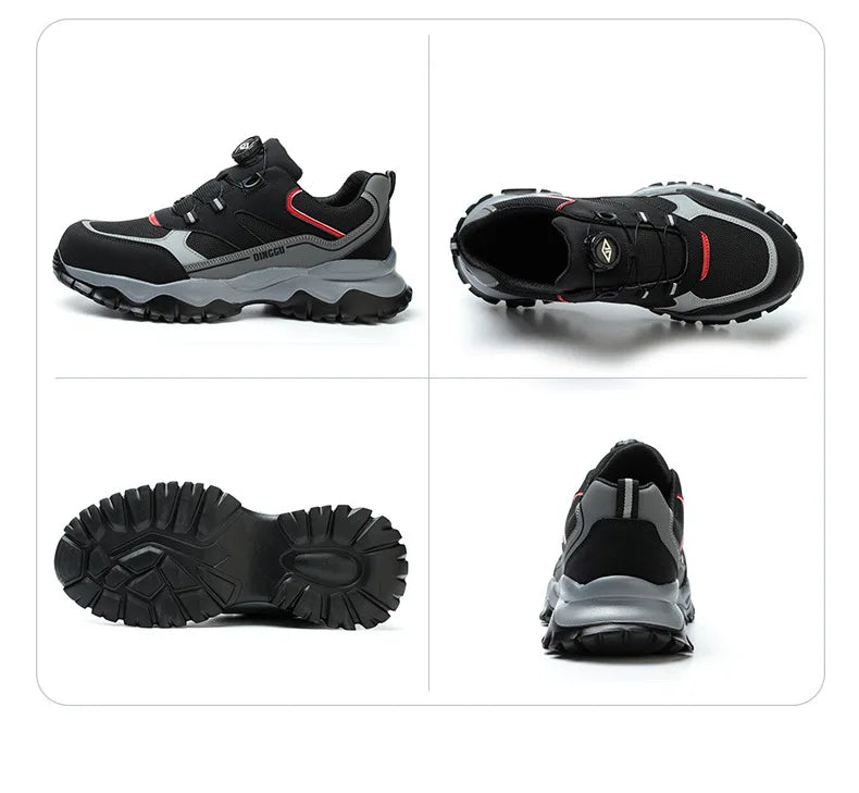 Steel Toe Safety Shoes for Men Lightweight Non Slip Work Sneaker Puncture Proof Work Shoes Unisex Coustruction Safety Work Boots