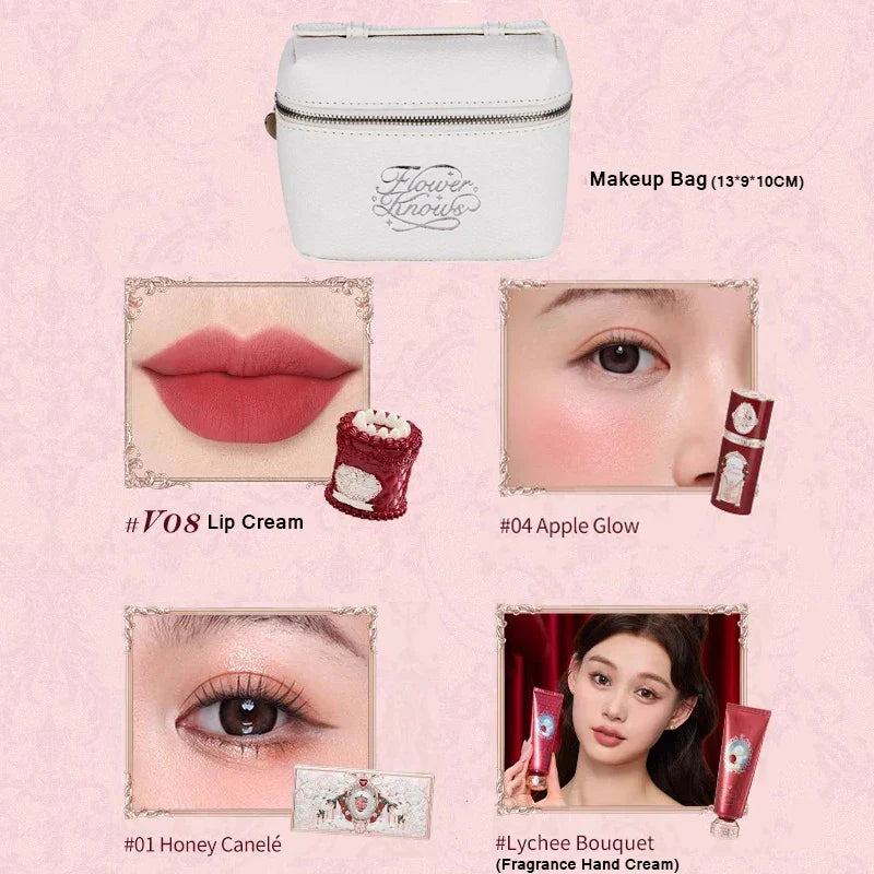 Strawberry Cupid Professional Makeup Set For Women Full Kit Gift Box Eyeshadow Lip Cream Blush Compact Powder Sets