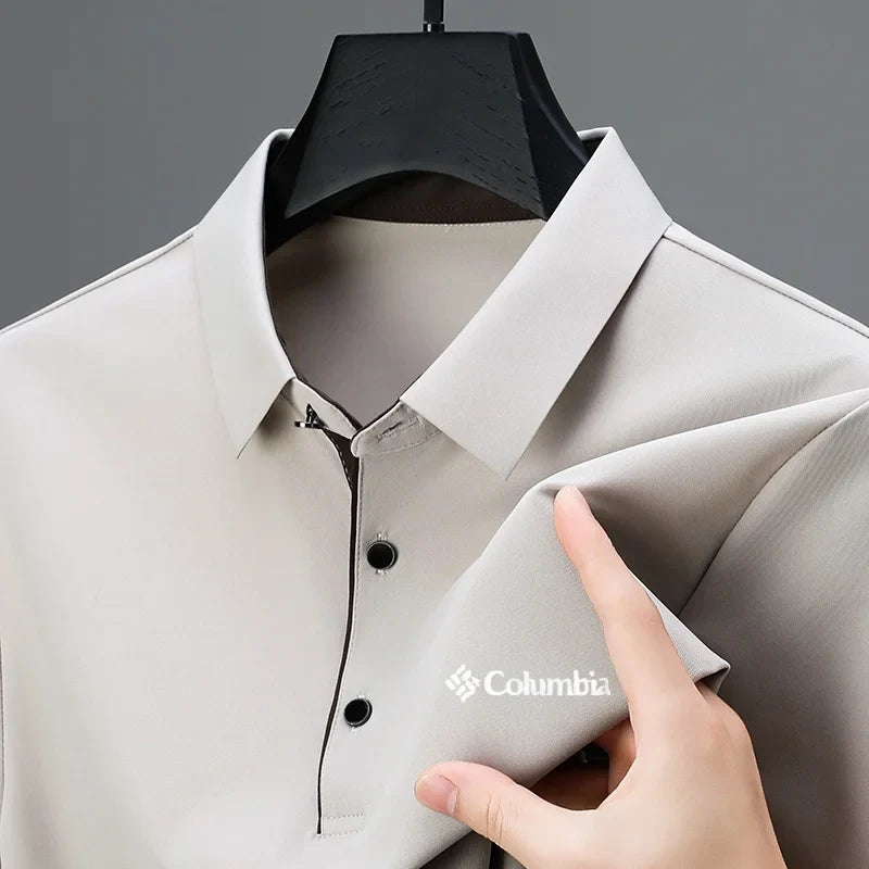 Designer Men's Brand Short Sleeve Polo Shirt New Lapel Casual Letter Print T-Shirt Top Versatile Business Trendy Men's Clothing