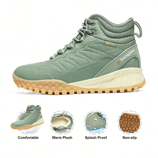 Winter Women Sneakers New Casual Waterproof Plush Warm Snow Boots Female Outdoor Non-Slip Lace up Walking Shoes 