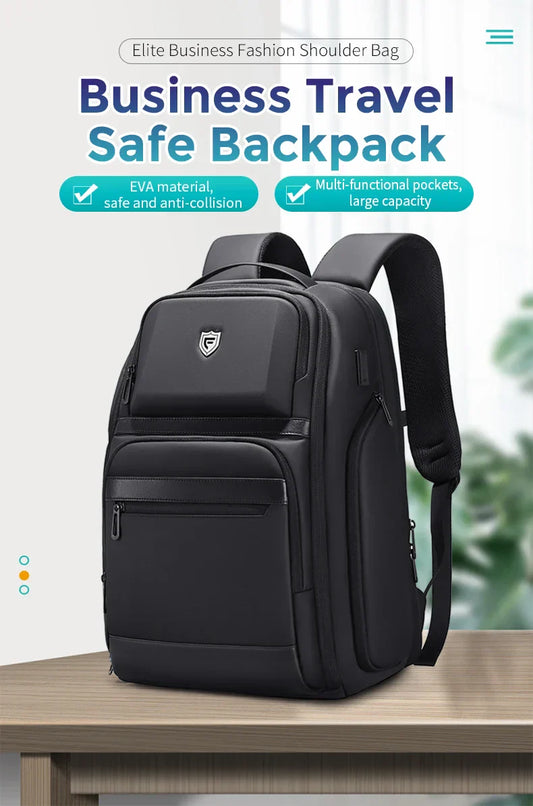 Men 36L Business Backpack USB Waterproof Multi Pocket Backpacks Fit 17.3 Inch Laptop