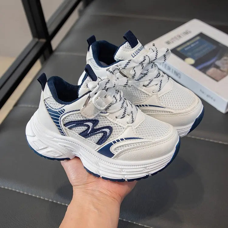 2026 Spring Autumn Children Chunky Mesh Sneakers Toddlers Boys Girls Casual Sports Shoes Patchwork School Kids Basketball Shoes