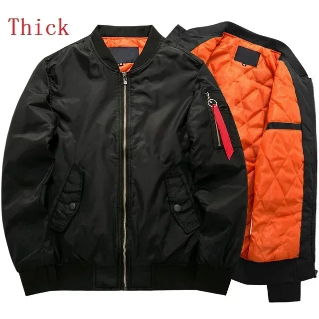 Jaqueta Masculina Nova de 2025 Outono e Inverno Terno de Beisebol Masculino Espessado para Externe Exterior Casaco Masculino Corta-vento Casual Leve para Acampamento