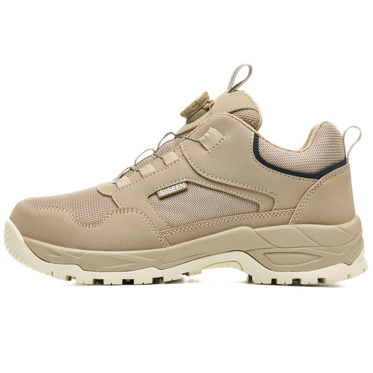 Men's Safety Shoes Steel Toe Anti- Crush Kevlar Rubber Non- Slip Bottom Fashion Button Style Work Shoes
