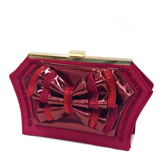 Italian Design Fashion Style Ladies Shoes With Matching Bag Set 2024 Nigerian Shoes and Bag Set in Wine Color