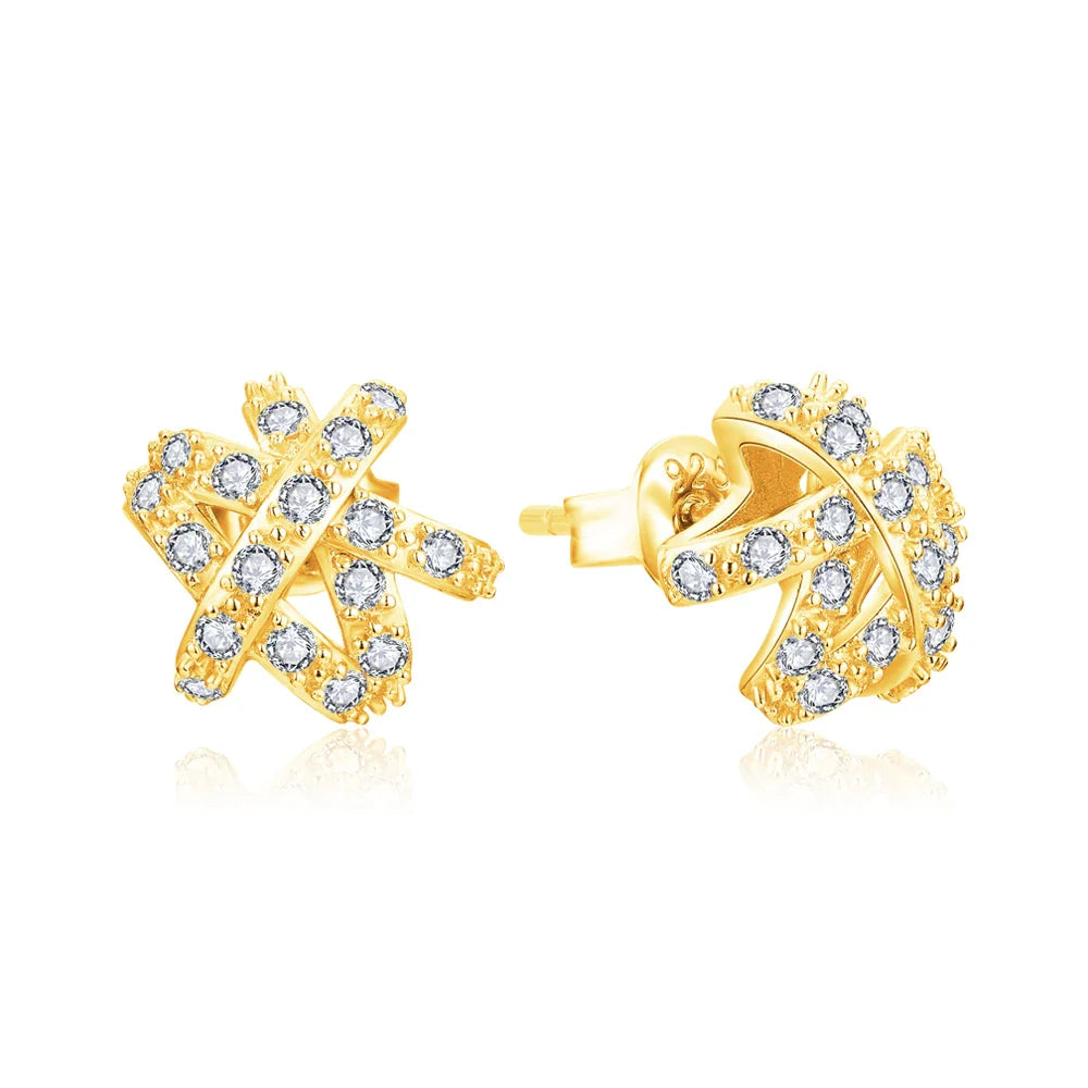 D VVS1 Color Round Cut 1.5mm Moissanite Stud Earrings for Women Solid 925 Sterling SIlver For Woman Birthday Party Gift