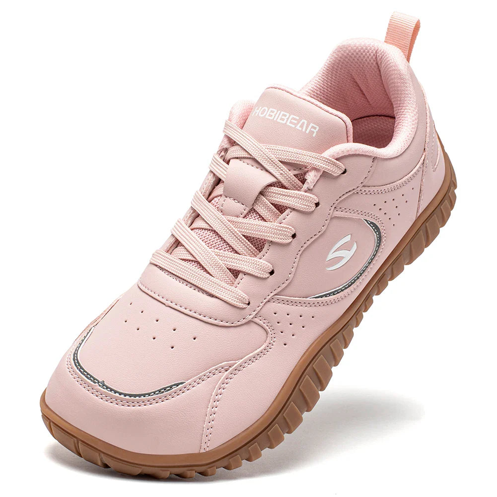 Wide Toe Shoes Unisex Artificial Barefoot Sneakers Casual Lace Up Outdoor Travel Shoes for Women Men