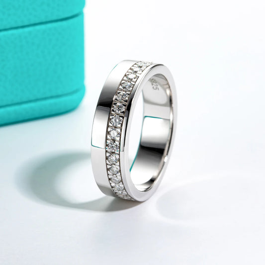 D Color Moissanite Wedding Band Rings For Men S925 Sterling Silver Band Ring Men&Women Rings Jewelry Wholesale