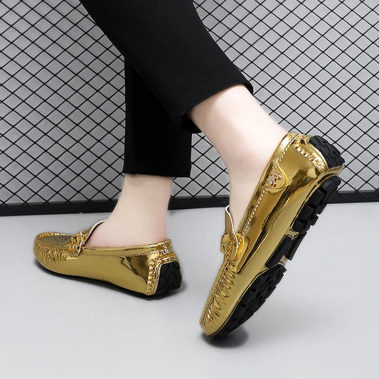 Shoes Women's 2025 New Soft Sole Slip-On Lazy Loafers Handmade Trbottomy Easiest for Match Men's Casual Driving Shoes