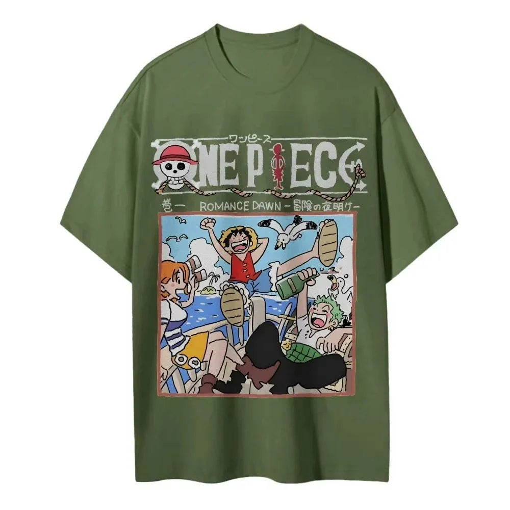 Anime Peripheral Men's T Shirts Y2k Clothes Oversized Cotton Women's Short Sleeve Graphic Tee Top Harajuku