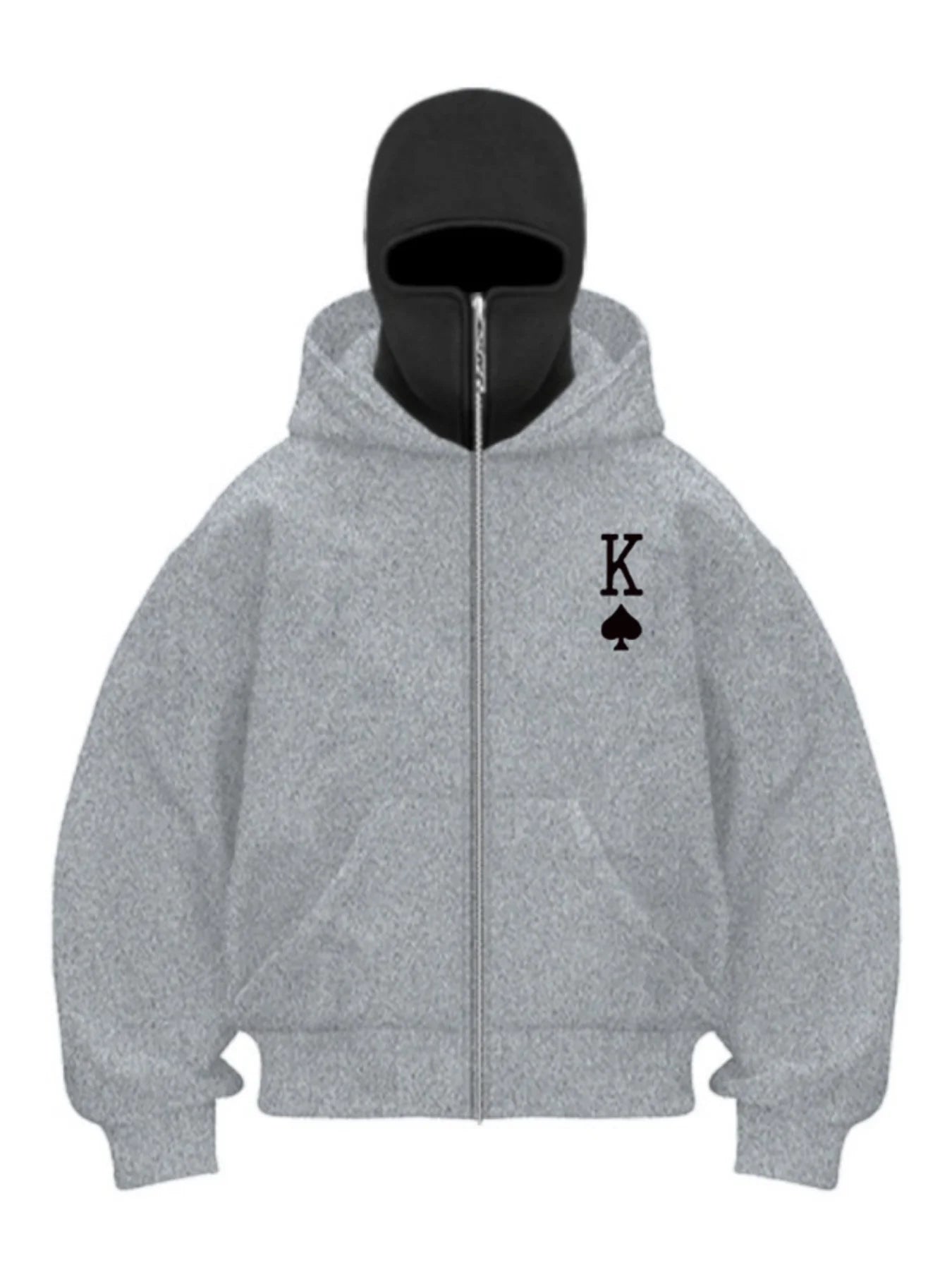 Autumn Men Balaclava Y2K Gothic Harajuku Winter New Item Double Hooded Sweatshirt Men's Hooded Mask Zipper Sportswear Women