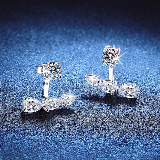 5mm Moissanite Earrings 100% 925 Sterling Silver adjustable Earrings For Women Party Fine Jewelry wholesale