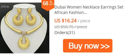 Shiny White Zircon Jewelry Set Italy Nigeria Wedding Jewellery 18K Gold Plated Big Necklace Bracelet Long Drop Earring