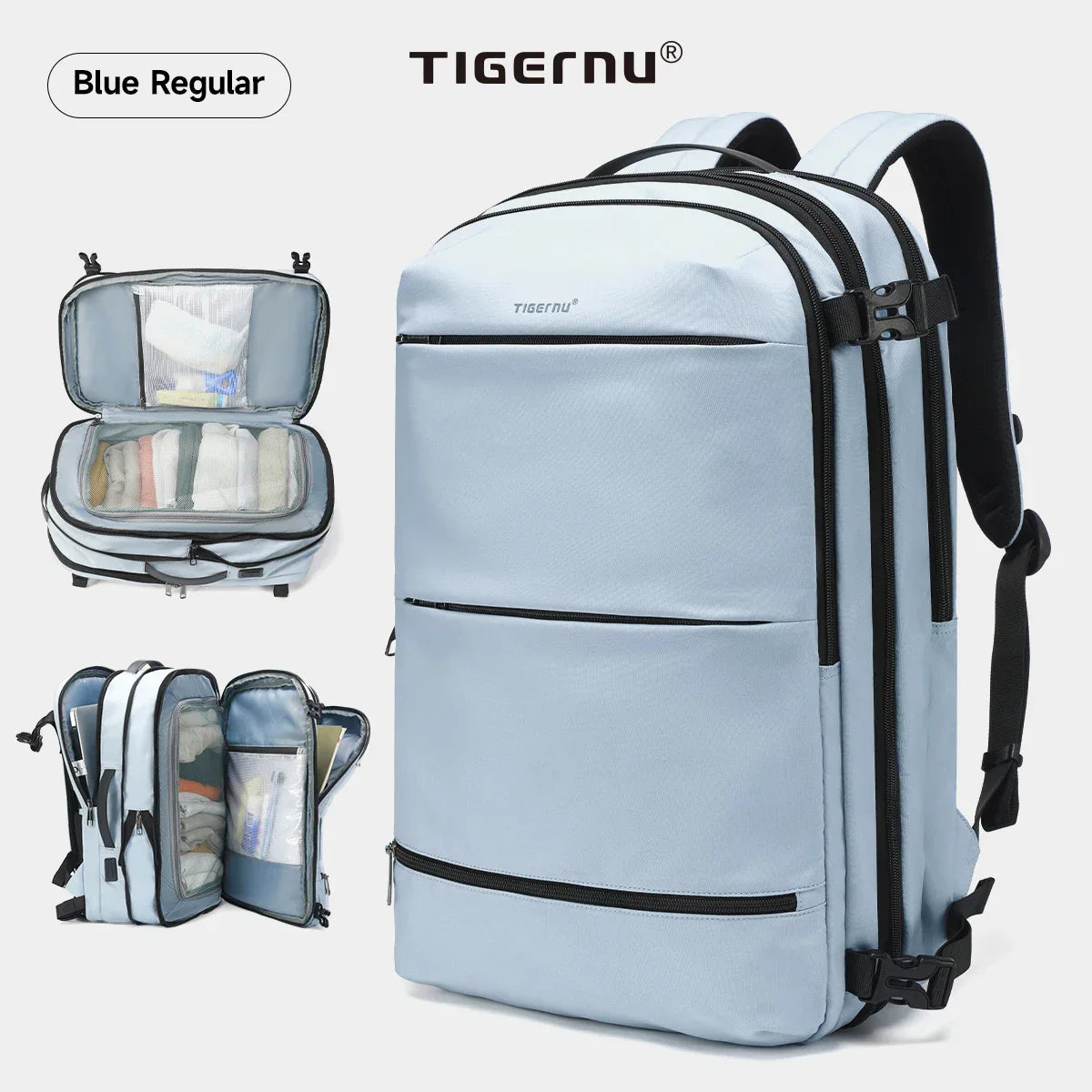 Vacuum Compression Backpacks Men Travel Backpack Expandable USB Bag Large Capacity 17 Laptop Bags For Schoo Cabin Bags
