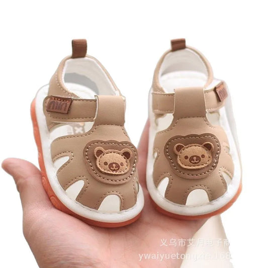 New Summer Baby Whistle Sandals Children Infant Casual Walking Shoes Toddler Boys Girl Kids Anti-Slip Closed-Toe Cartoon Sandals