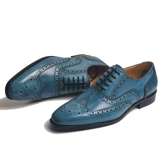 Wedding Men's Leather Shoes Genuine Leather Shoes High Quality Fashion Trendy Official Formal Leather Dress Shoes