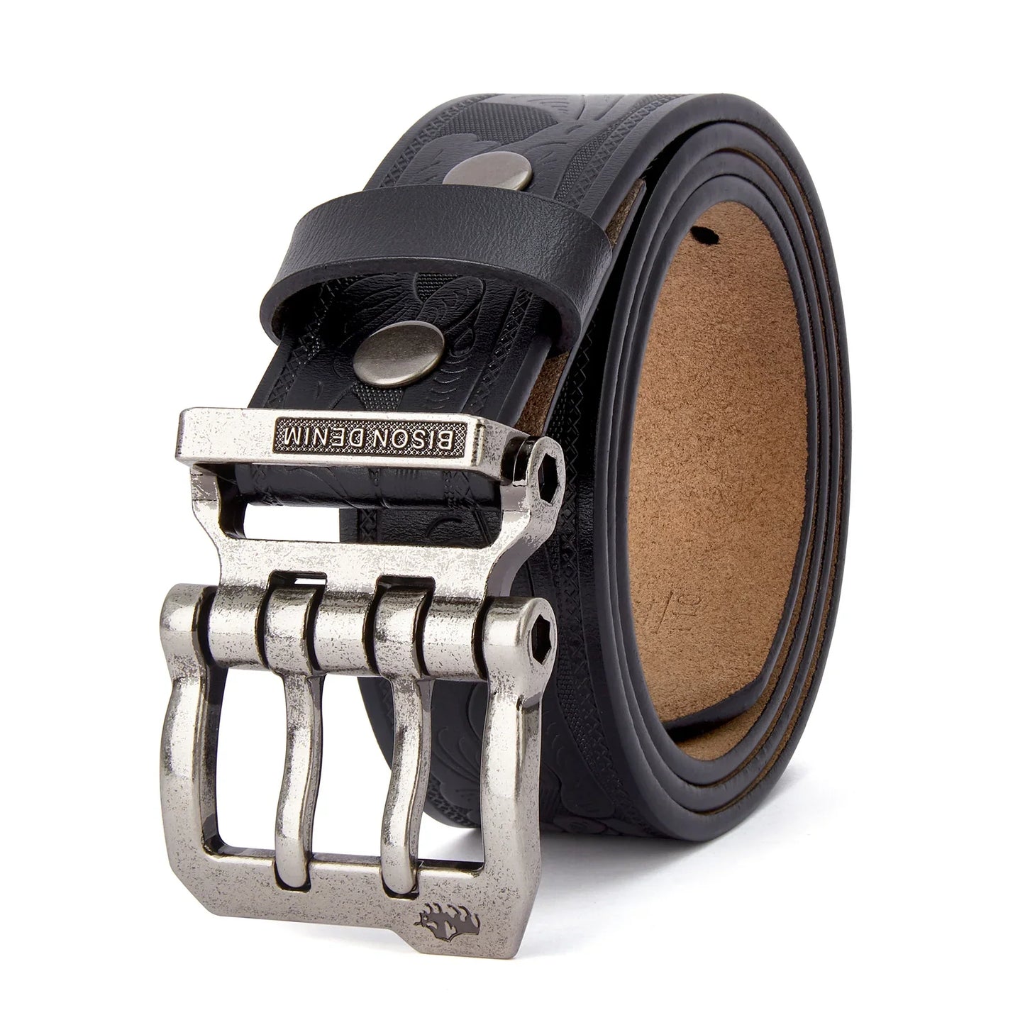 2024 Men Belts Cow Split Genuine Leather Pin Buckle Business Waist Straps Retro Pin Buckle Fancy Male Belt For Jeans