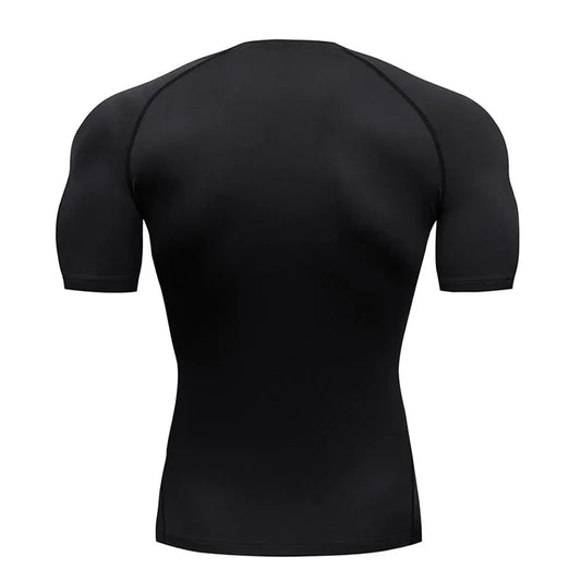 Clothing Fitness Summer Compression Sweatshirt Short Sleeve Men's Running Quick-Dry Top Gym Workout Bodybuilding T-Shirt S-3XL