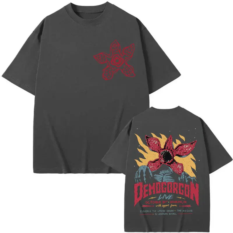 Eddie Munson The Demogorgon T-shirt Cannibal Flower Monster Graphic T Shirts Men Women Clothing Gothic Fashion Vintage T-shirts
