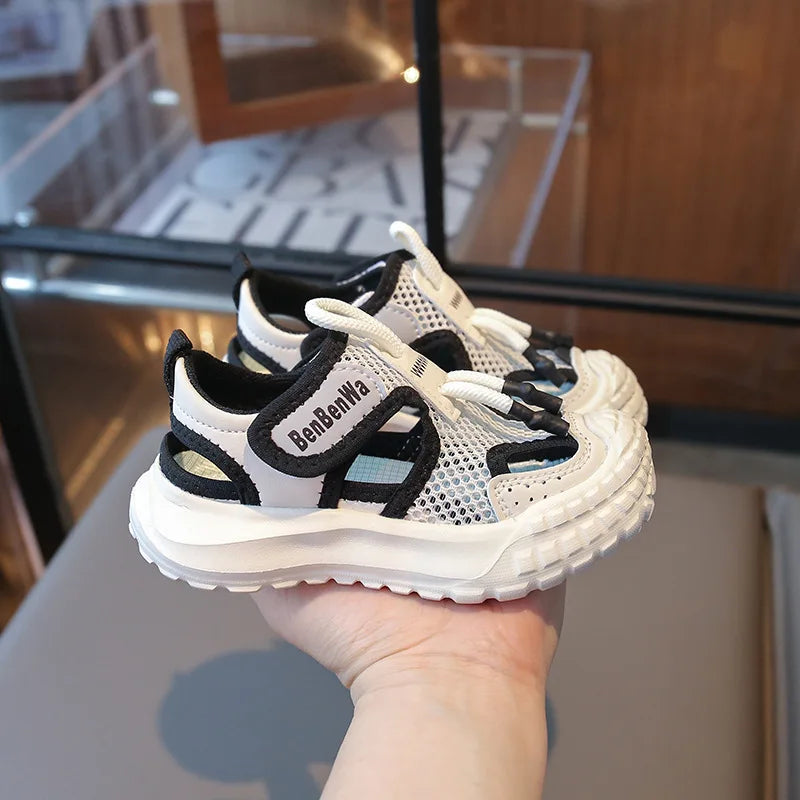 Kids Sport Sandals Summer Outdoor Casual Shoes Soft Breather Anti-slip Children Sneakers Unisex Boys Girls Close-toed Sandals