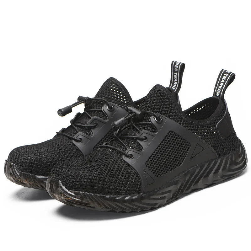 Work Sneakers Men Safety Shoes Construction Steel Toe Work Safety Boots Men Shoes Anti-puncture Work Summer Shoes Breathable
