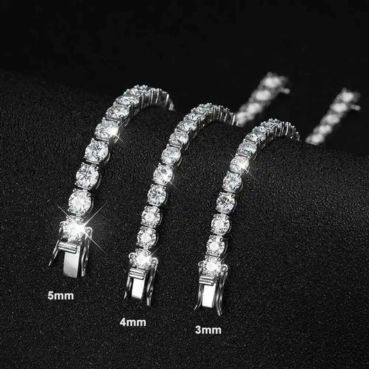 925 Sterling Silver Moissanite Tennis Bracelet D VVS1 with GRA Certificate Exquisite and Luxurious Jewelry Gift