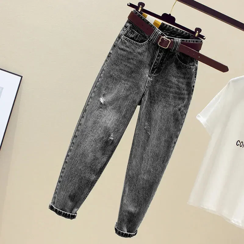 Women's Loose-fit Slimming High-waisted Versatile Cropped Pants