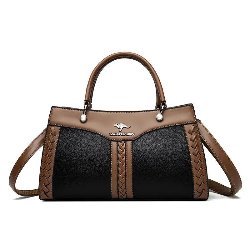 Luxury Designer Multi Layered Women's Handbag 2024 Trendy High Quality Soft Leather Messenger Bag Women's Shoulder Crossbody Bag