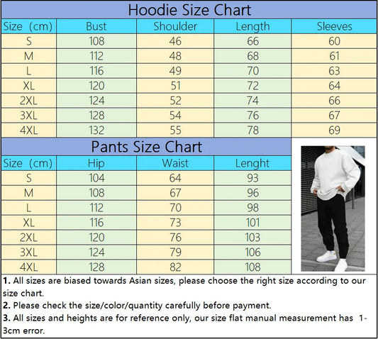 Autumn Mens Tracksuit Italy O Neck Sweatshirt Sweatpants Casual Sports Single Piece Tops Pants Man Clothing Hip Hop Streetwear