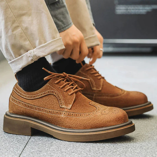Men's Formal shoes Business leather shoes Luxury Men's Brogue Dress Shoes Carved handmade shoes high quality Wedding footwear