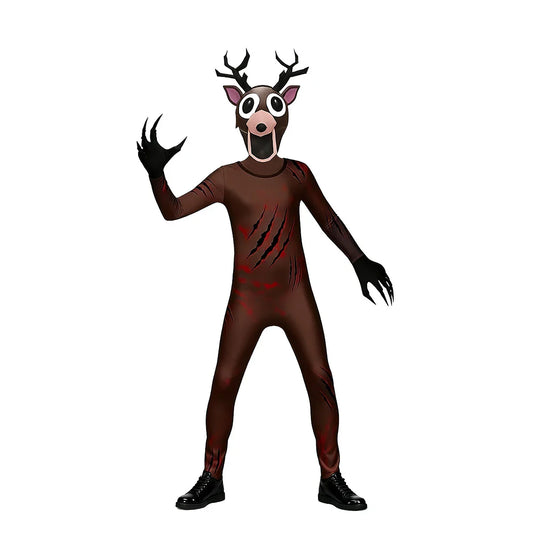 99 Nights In The Forest Deer Kids Cosplay Costume Animal Deer Owl Cosplay Jumpsuit Halloween Party Costumes for adult childre