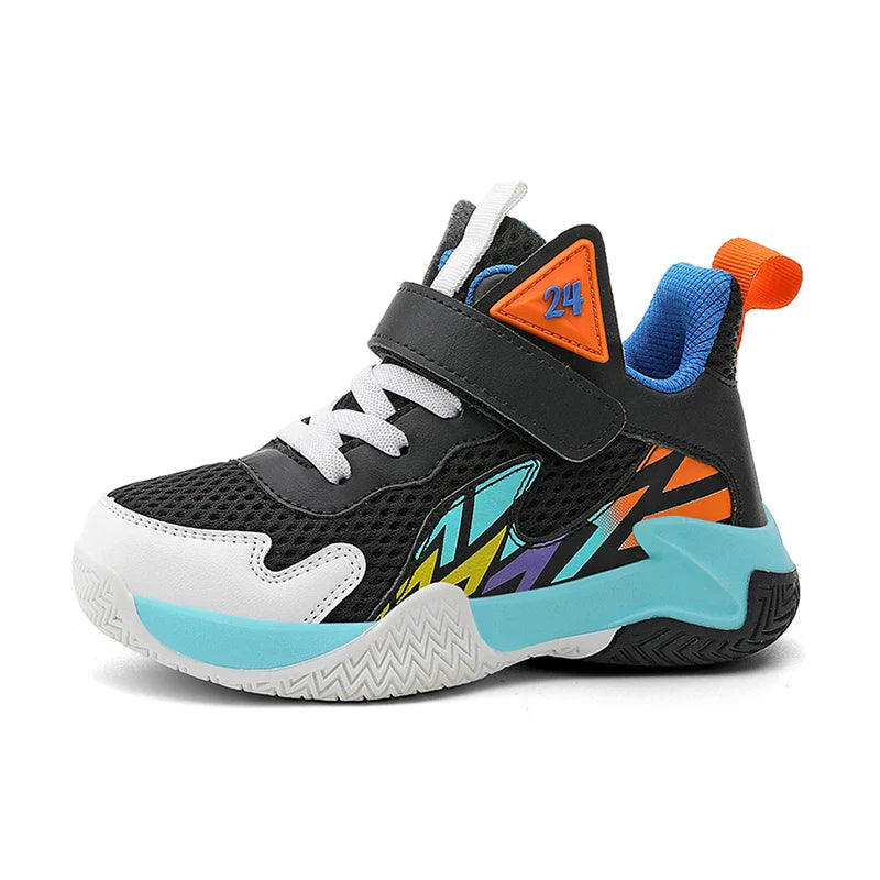 Summer Breathable Children's Sports Shoes Outdoor Basketball Shoes Kids Non-slip Platform Casual Sneakers For Boys Trainers