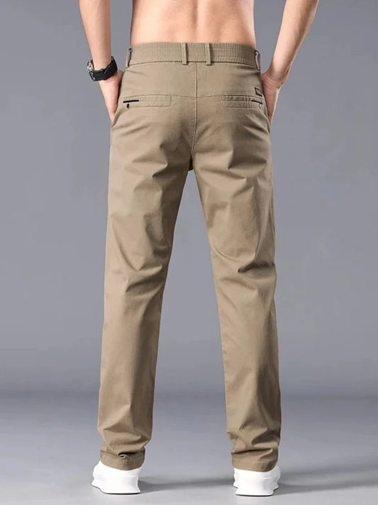 Brand Autumn New Stretch Men Casual Pants Straight Business Dress Formal Trousers Work Fashion Male Comfort Pants