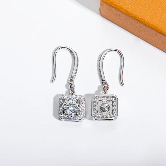 1ct D Color Moissanite Drop Earrings 925 Sterling Silver 18k Gold Plated Earrings for Woman Jewelry Gifts Wholesale