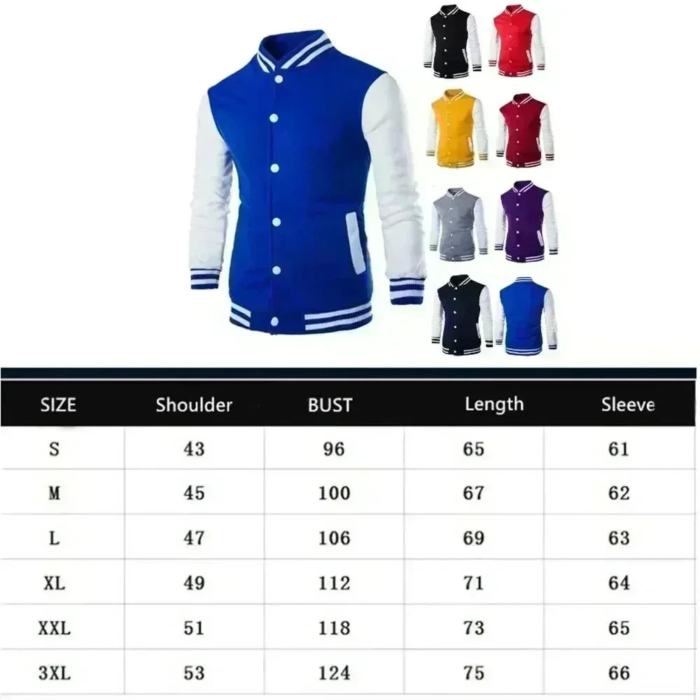 Summer Manfinity EMRG Oversized Men's Drop Shoulder Varsity Jacket with Letter Graphic Striped Trim and Colorblock Design