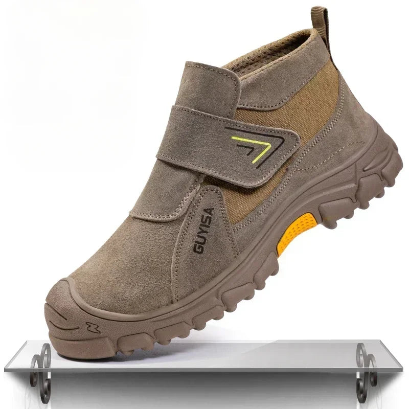 New Anti Smashing and Anti Puncture Men's and Women's Safety Shoes Protective Boots Wear-resistant Suede Shoes Anti Scalding