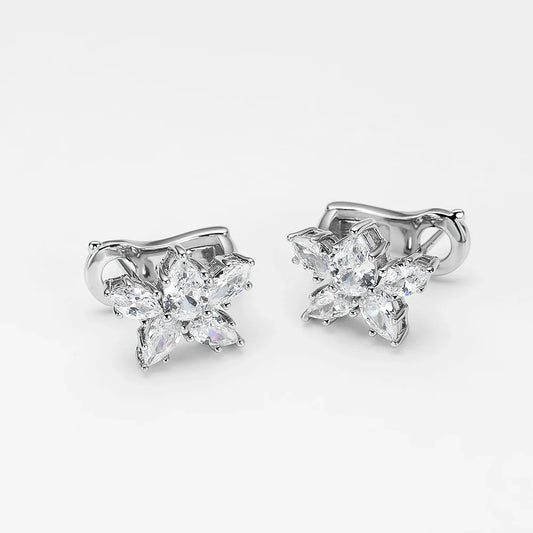 100% 925 Sterling Silver Sparkling High Carbon Diamond Earrings For Women Wedding Engagement Party Fine Jewelry Wholesale