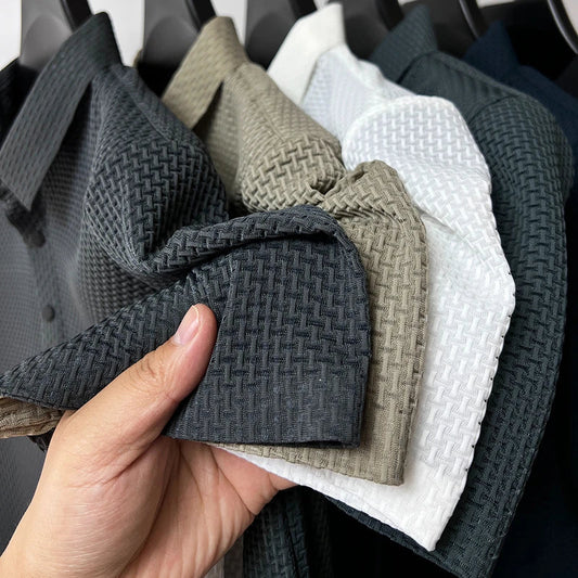【Alta qualidade】M-4XL Verão Novo T-shirt Masculina de Manga Curta Polo Fresca e Respirável Camisa de Polo Casual de Negócios Top Absorvente de Suor
