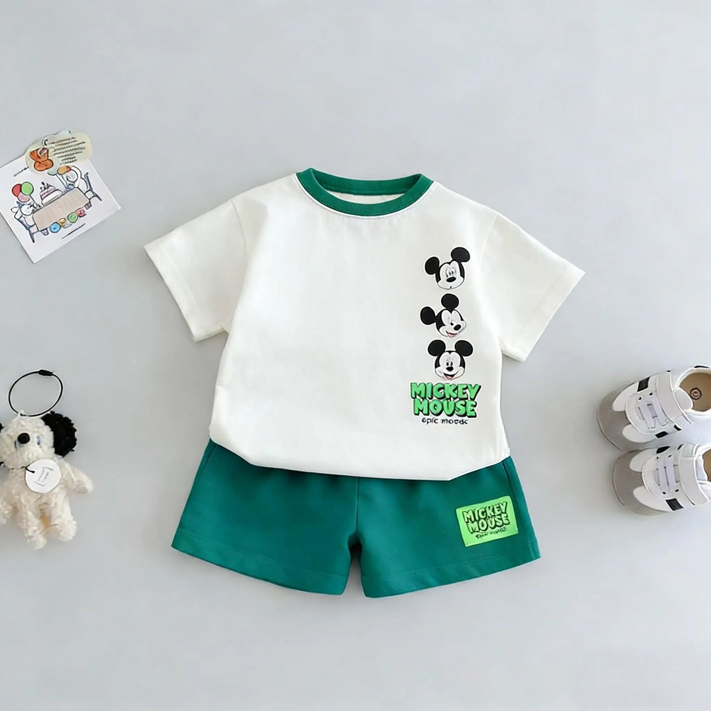 T-shirt Shorts Boy's 2pc/set Kids Summer Clothing Cartoon Fashion Children Short Sleeved Suit Toddler Costume Sets
